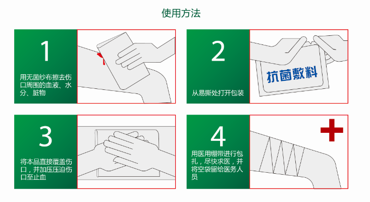 納米銀醫(yī)用抗菌敷料使用說明