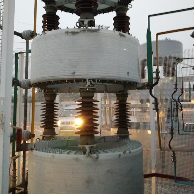 廣東佛山一所110kV大欖站、虹嶺站10kV 4組串聯(lián)電抗器外絕緣處理-（硅橡膠絕緣涂料）